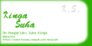 kinga suha business card